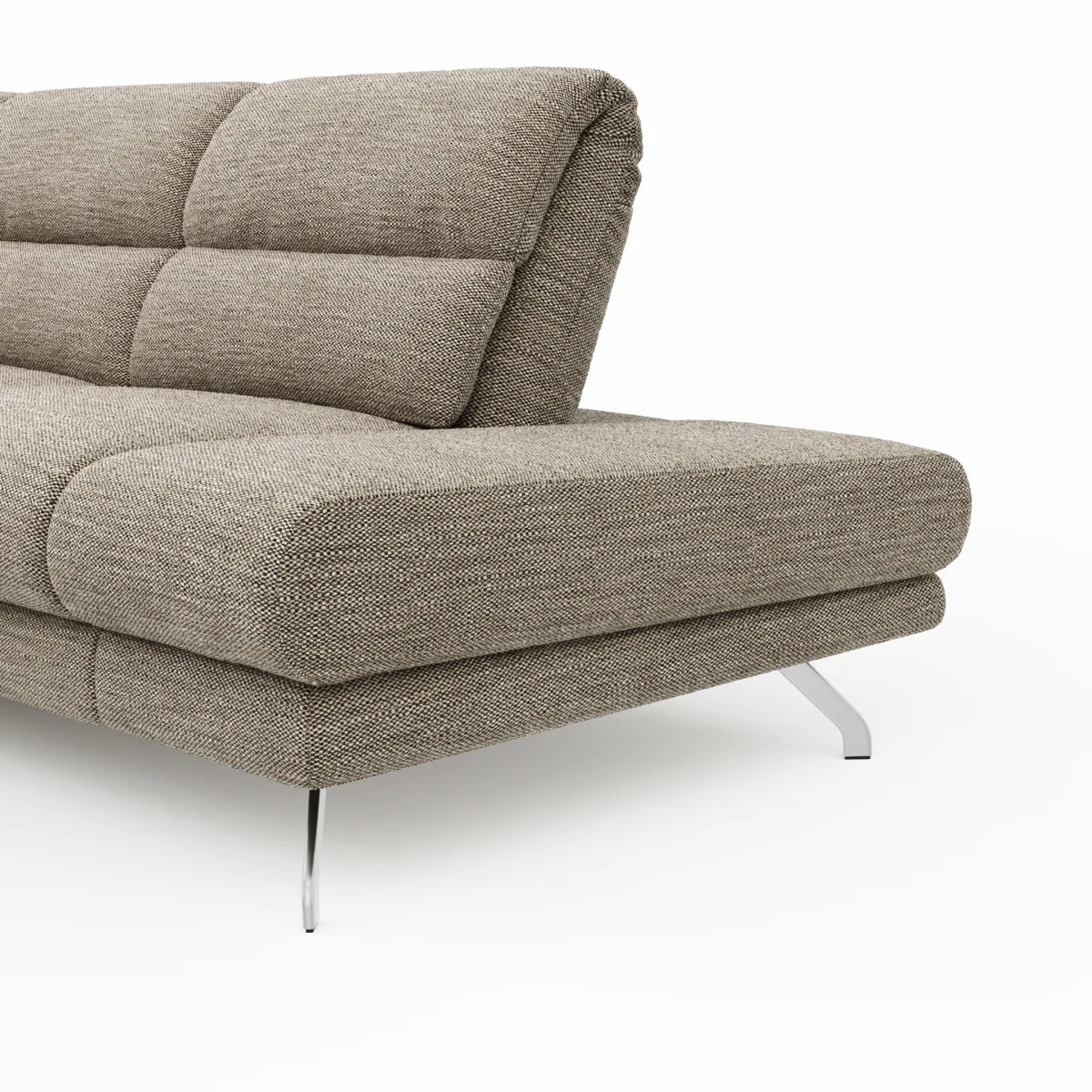 Ecksofa San Fernando - 2-Sitzer mit Ecke rechts, Armlehne verstellbar, Rückenlehne/Sitztiefe verstellbar, Stoff, Latte – Bild 3