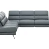 Ecksofa San Fernando - 2-Sitzer mit Ecke rechts, Armlehne verstellbar, Rückenlehne/Sitztiefe verstellbar, Leder, Eisengrau – Bild 2