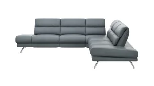 Alternative view of Ecksofa San Fernando – Ecke links mit 2-Sitzer, Armlehne verstellbar, Rückenlehne/Sitztiefe verstellbar,  Leder, Eisengrau