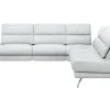Ecksofa San Fernando – Ecke links mit 2-Sitzer, Armlehne verstellbar, Rückenlehne/Sitztiefe verstellbar, Leder, Eisblau – Bild 2