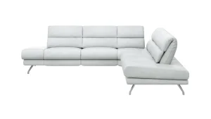 Alternative view of Ecksofa San Fernando – Ecke links mit 2-Sitzer, Armlehne verstellbar, Rückenlehne/Sitztiefe verstellbar,  Leder, Eisblau