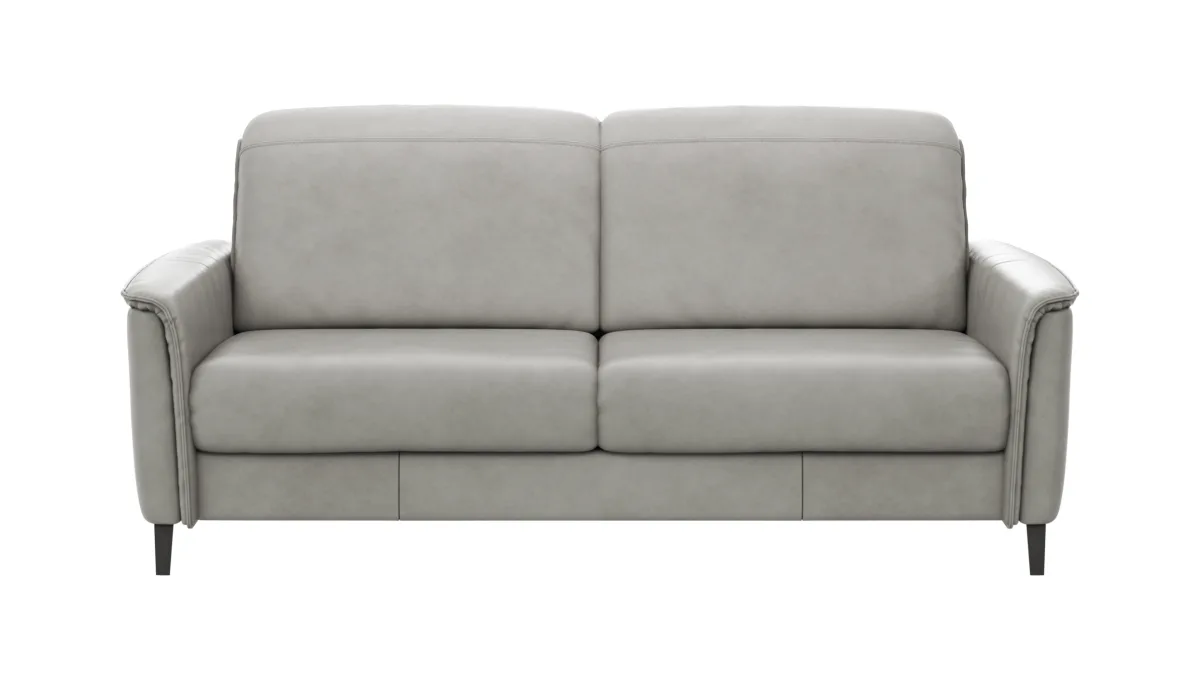 Sofa Bolivien - 2,5-Sitzer groß, Kopfteil verstellbar, Leder, Steingrau – Bild 2