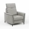 Sessel Bolivien - Kopfteil verstellbar, Leder, Steingrau – Bild 4