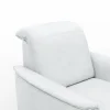 Sessel Bolivien - Kopfteil verstellbar, Leder, Eisblau – Bild 4
