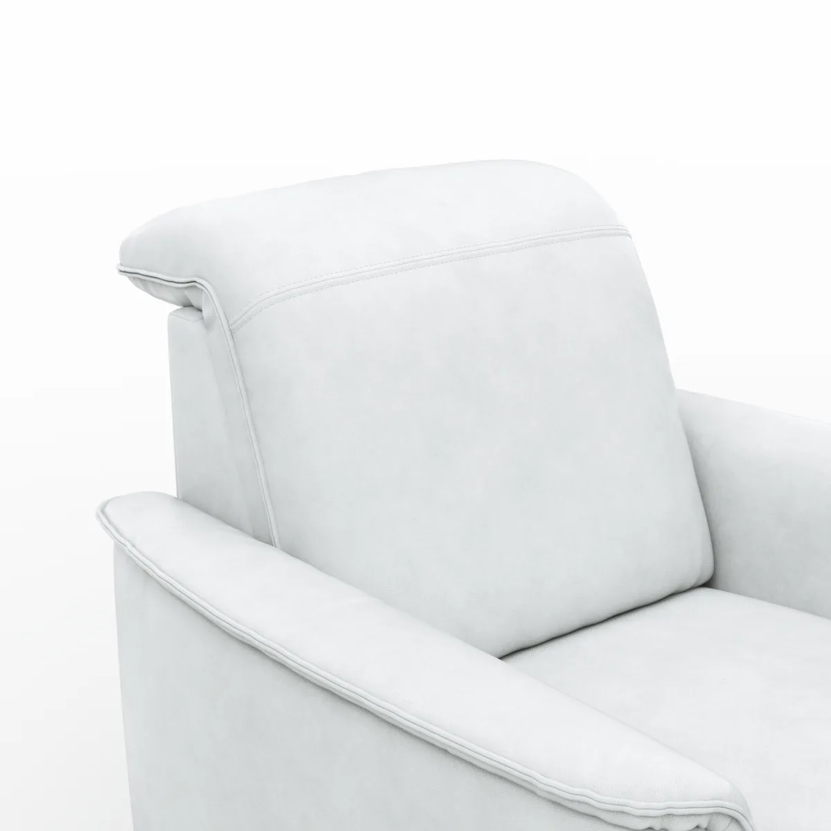 Sessel Bolivien - Kopfteil verstellbar, Leder, Eisblau – Bild 4
