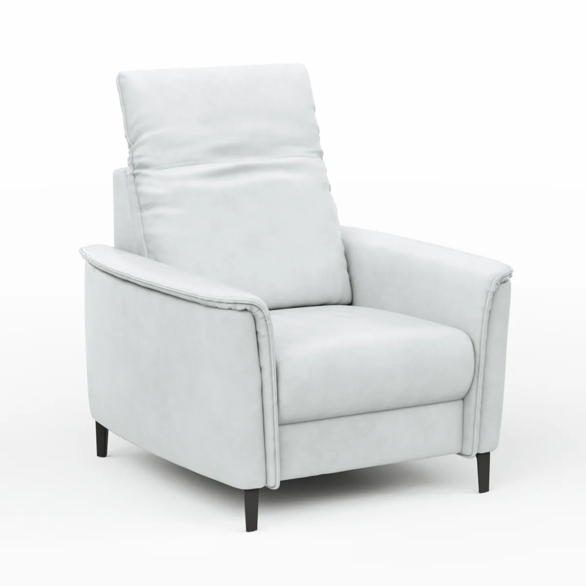 Sessel Bolivien - Kopfteil verstellbar, Leder, Eisblau – Bild 3