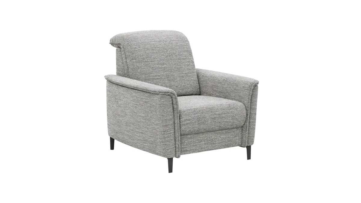Sessel Bolivien - Kopfteil verstellbar, Stoff, Grau – Bild 2