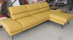 Alternative view of Ecksofa San Fernando - 2,5-Sitzer mit Longchair rechts, Armlehne/Sitztiefe verstellbar, Stoff, Frost