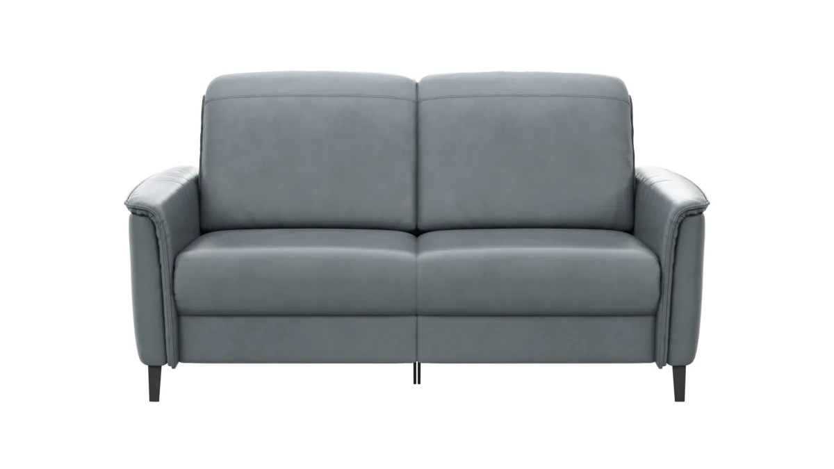 Sofa Bolivien - 2,5-Sitzer mit Relaxfunktion/Kopfteilverstellung motorisch, Leder, Steel – Bild 2