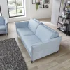 Sofa Mendoza - 2,5-Sitzer, Relaxfunktion (motorisch), Armlehne verstellbar, Leder, Eisblau – Bild 5