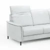 Ecksofa Bolivien - 2,5-Sitzer mit Longchair rechts, Kopfteil verstellbar, Leder Eisblau – Bild 3