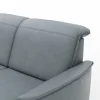 Ecksofa Bolivien - Longchair links mit 2,5-Sitzer, Kopfteil verstellbar, Leder, Steel – Bild 4