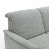 Ecksofa Bolivien - 2,5-Sitzer mit Longchair rechts, Kopfteil verstellbar, Stoff, Eisblau – Bild 3