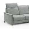 Ecksofa Bolivien - 2,5-Sitzer mit Longchair rechts, Kopfteil verstellbar, Stoff, Eisblau – Bild 4