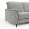 Ecksofa Bolivien - 2,5-Sitzer mit Longchair rechts, Kopfteil verstellbar, Stoff, Grau – Bild 4