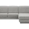 Ecksofa Bolivien - 2,5-Sitzer mit Longchair rechts, Kopfteil verstellbar, Stoff, Grau – Bild 2