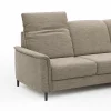 Ecksofa Bolivien - 2,5-Sitzer mit Longchair rechts, Kopfteil verstellbar, Stoff, Latte – Bild 4