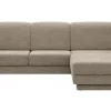 Ecksofa Bolivien - 2,5-Sitzer mit Longchair rechts, Kopfteil verstellbar, Stoff, Latte – Bild 2
