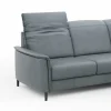 Ecksofa Bolivien - 2,5-Sitzer mit Longchair rechts, Kopfteil verstellbar, Leder Steel – Bild 3