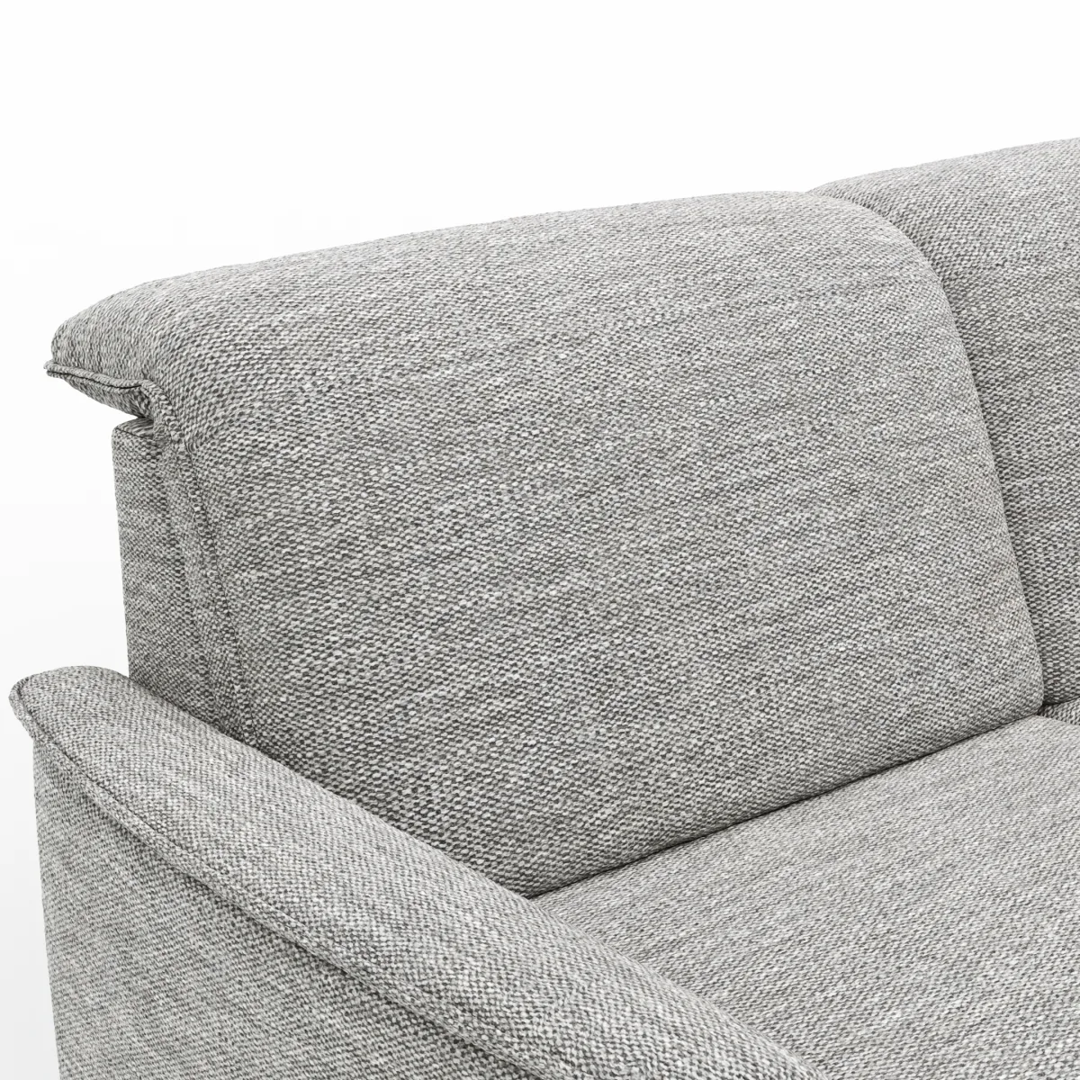 Sofa Bolivien - 2,5-Sitzer groß, Kopfteil verstellbar, Stoff, Grau – Bild 4
