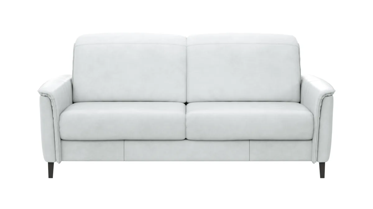 Sofa Bolivien - 2,5-Sitzer groß, Kopfteil verstellbar, Leder, Eisblau – Bild 2