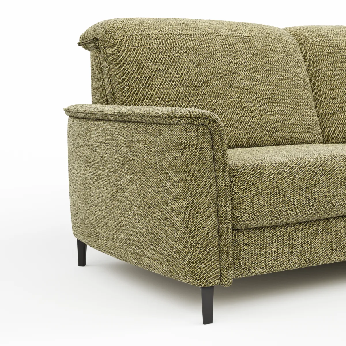 Sofa Bolivien - 2,5-Sitzer groß, Kopfteil verstellbar, Stoff, Moos – Bild 4