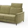 Ecksofa Bolivien - Longchair links mit 2,5-Sitzer, Kopfteil verstellbar, Stoff, Moos – Bild 4