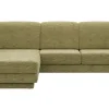Ecksofa Bolivien - Longchair links mit 2,5-Sitzer, Kopfteil verstellbar, Stoff, Moos – Bild 2