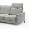 Ecksofa Bolivien - Longchair links mit 2,5-Sitzer, Kopfteil verstellbar, Stoff, Grau – Bild 4
