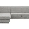 Ecksofa Bolivien - Longchair links mit 2,5-Sitzer, Kopfteil verstellbar, Stoff, Grau – Bild 2