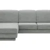 Ecksofa Bolivien - Longchair links mit 2,5-Sitzer, Kopfteil verstellbar, Stoff, Eisblau – Bild 2