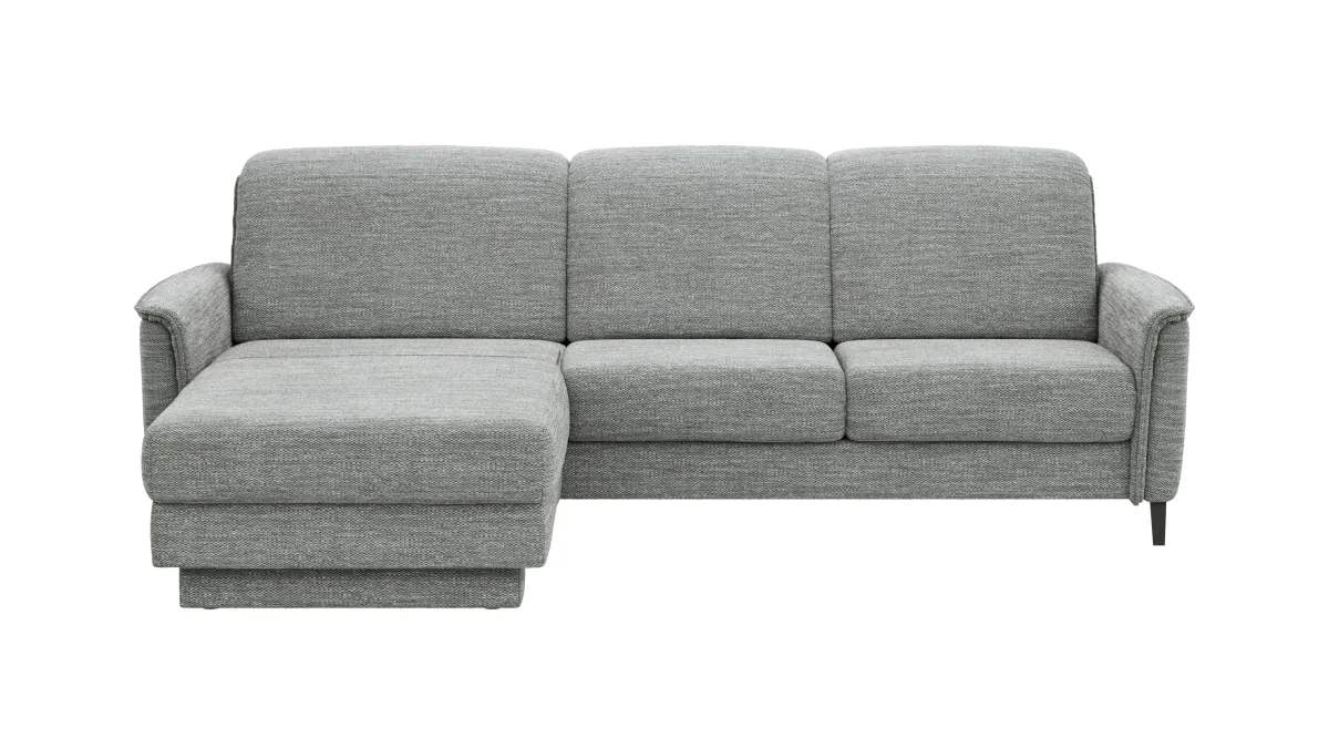 Ecksofa Bolivien - Longchair links mit 2,5-Sitzer, Kopfteil verstellbar, Stoff, Eisblau – Bild 2