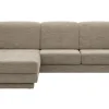 Ecksofa Bolivien - Longchair links mit 2,5-Sitzer, Kopfteil verstellbar, Stoff, Latte – Bild 2
