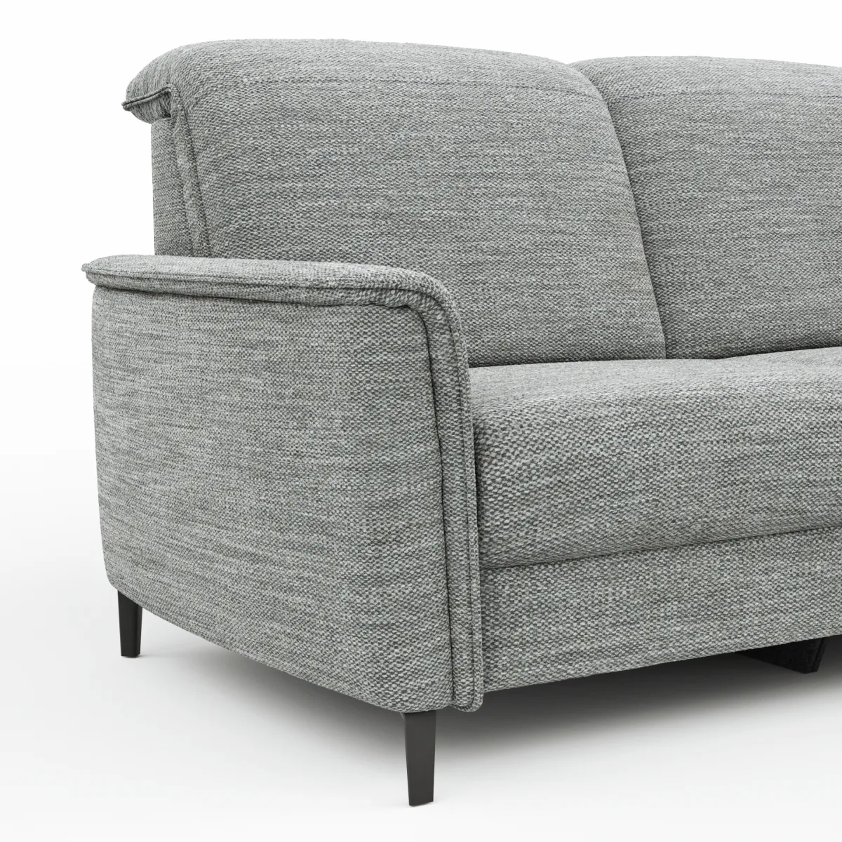 Sofa Bolivien - 2,5-Sitzer mit Relaxfunktion/Kopfteilverstellung motorisch, Stoff, Eisblau – Bild 4