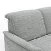 Sofa Bolivien - 2,5-Sitzer mit Relaxfunktion/Kopfteilverstellung motorisch, Stoff, Eisblau – Bild 3