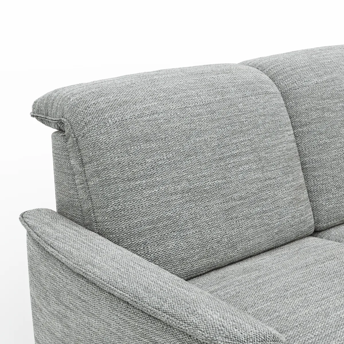 Sofa Bolivien - 2,5-Sitzer mit Relaxfunktion/Kopfteilverstellung motorisch, Stoff, Eisblau – Bild 3