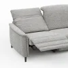 Sofa Bolivien - 2,5-Sitzer mit Relaxfunktion/Kopfteilverstellung motorisch, Stoff, Grau – Bild 4