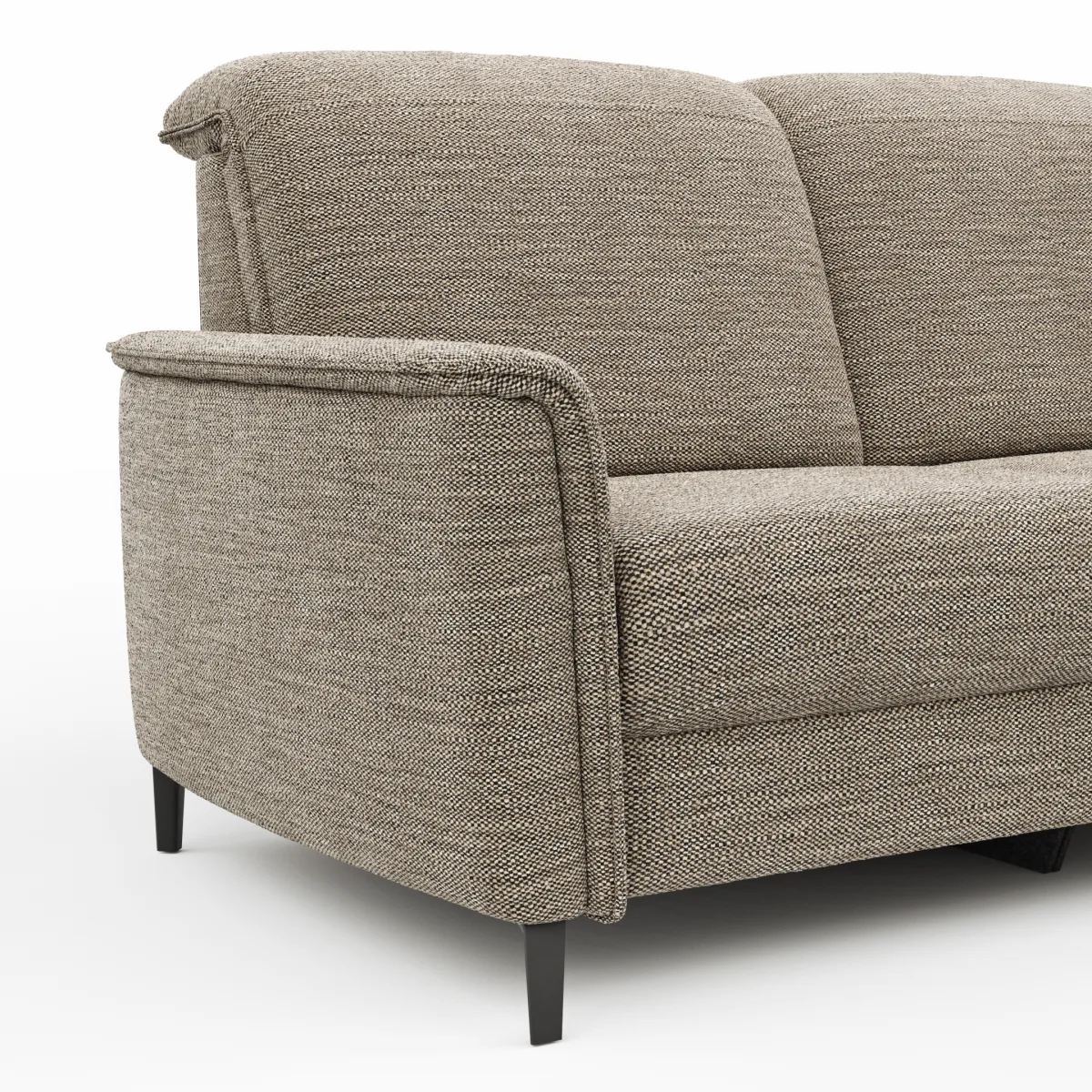 Sofa Bolivien - 2,5-Sitzer mit Relaxfunktion/Kopfteilverstellung motorisch, Stoff, Latte – Bild 3