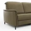 Sofa Bolivien - 2,5-Sitzer mit Relaxfunktion/Kopfteilverstellung motorisch, Leder, Braungrün – Bild 3