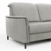 Sofa Bolivien - 2,5-Sitzer mit Relaxfunktion/Kopfteilverstellung motorisch, Leder, Steingrau – Bild 3