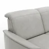 Sofa Bolivien - 2,5-Sitzer mit Relaxfunktion/Kopfteilverstellung motorisch, Leder, Steingrau – Bild 4