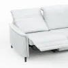 Sofa Bolivien - 2,5-Sitzer mit Relaxfunktion/Kopfteilverstellung motorisch, Leder, Eisblau – Bild 3