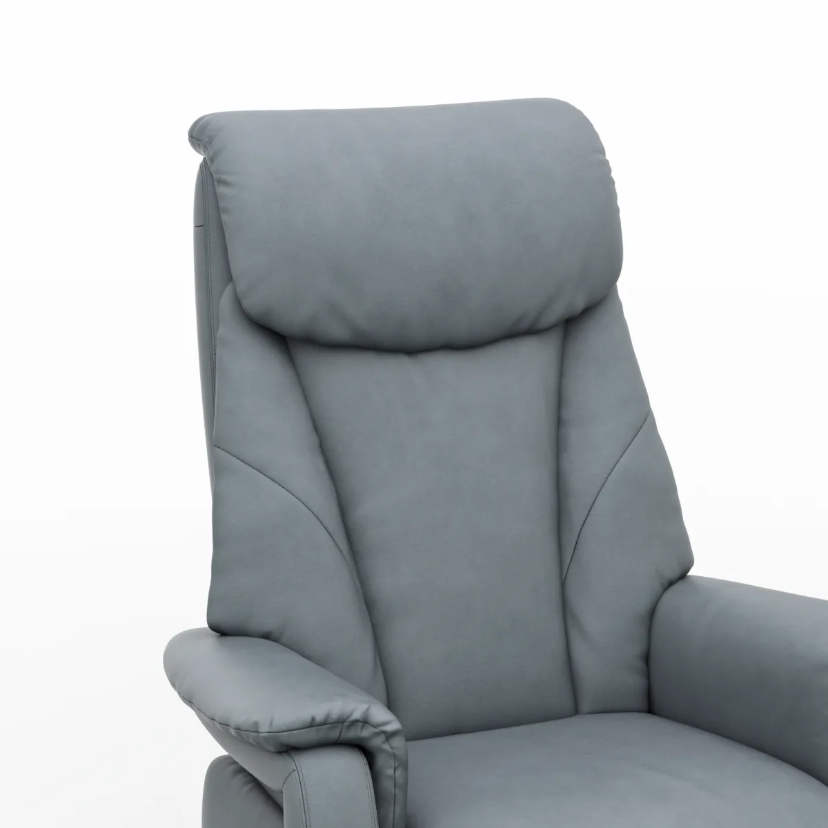 TV-Sessel Swing - Relaxfunktion motorisch, Größe M, Leder, Eisengrau – Bild 4