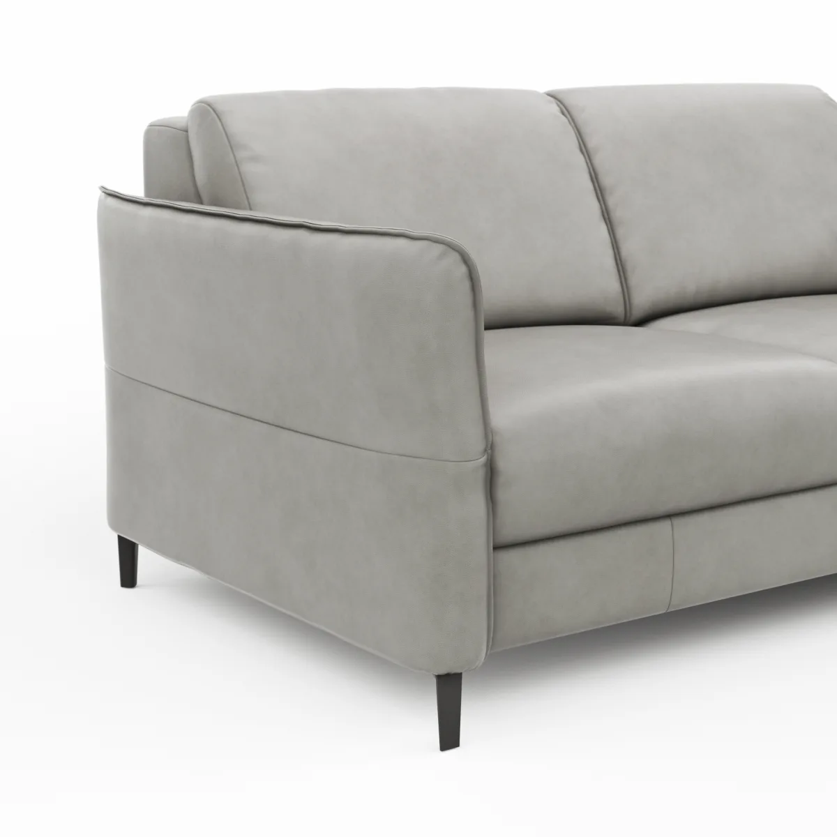 Sofa Mendoza - 2-Sitzer, Armlehne verstellbar, Leder, Steingrau – Bild 3