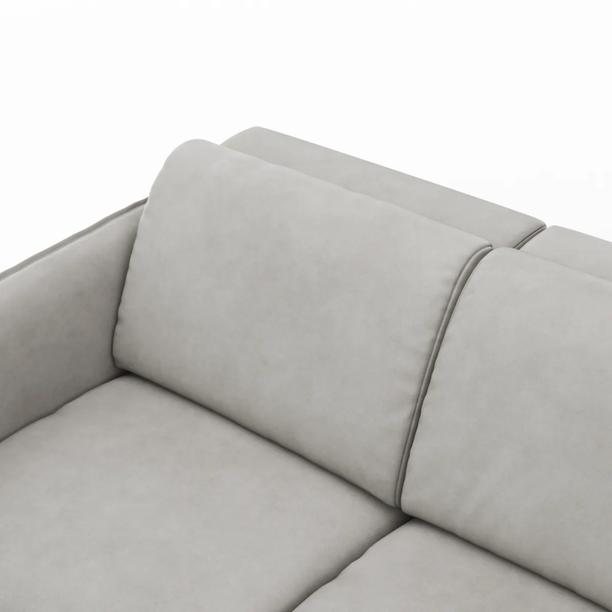 Sofa Mendoza - 2-Sitzer, Armlehne verstellbar, Leder, Steingrau – Bild 4
