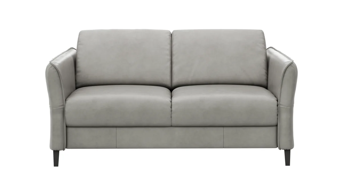 Sofa Mendoza - 2-Sitzer, Armlehne verstellbar, Leder, Steingrau – Bild 2