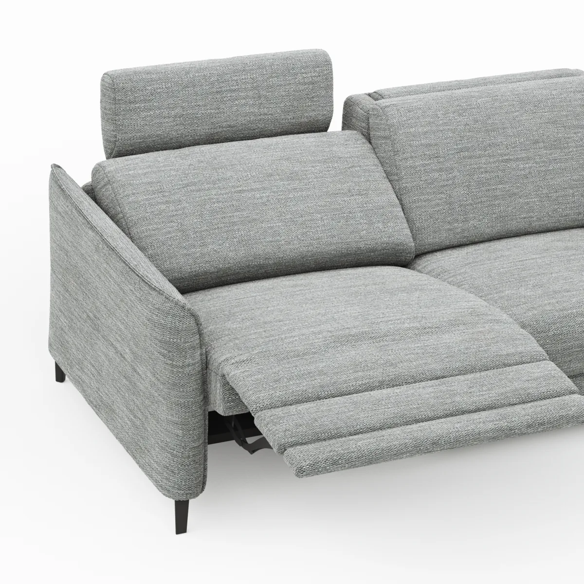 Sofa Mendoza - 2,5-Sitzer, Relaxfunktion (motorisch), Armlehne verstellbar, Stoff, Eisblau – Bild 3