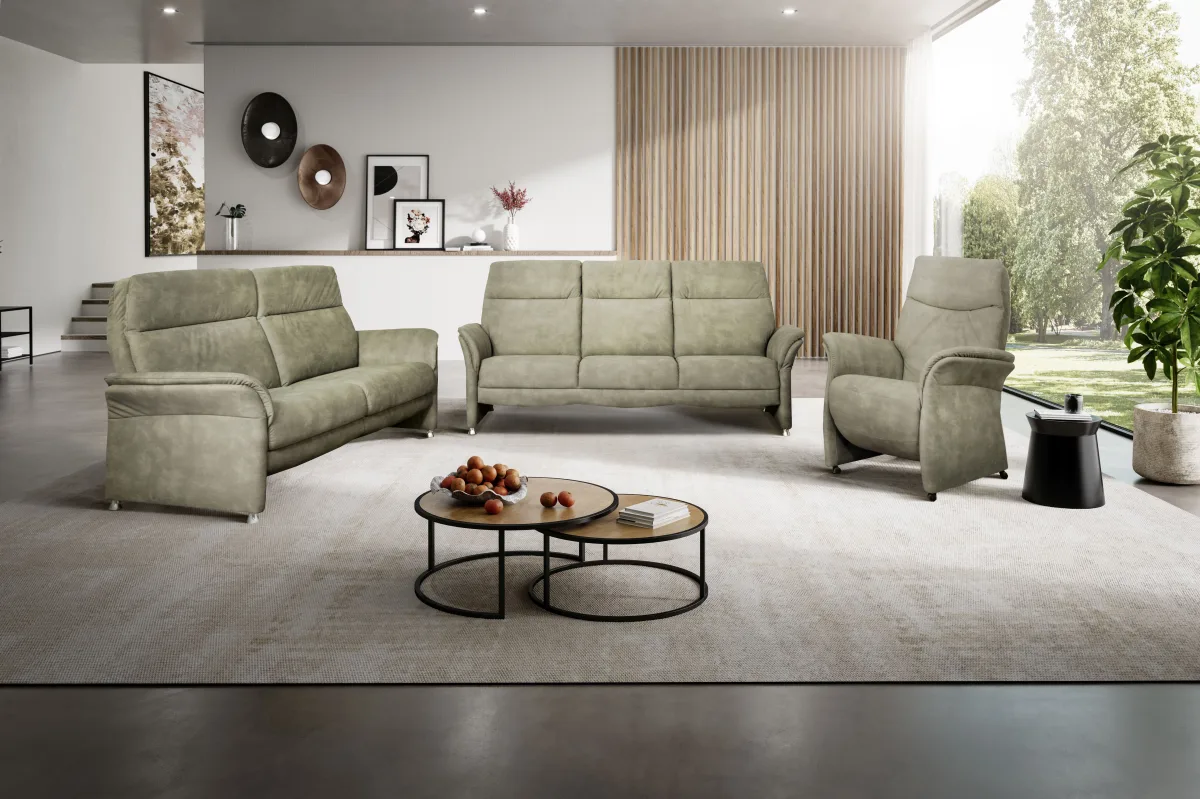 Sofa Bogota - 3-Sitzer, Stoff, Schlammgrün – Bild 5