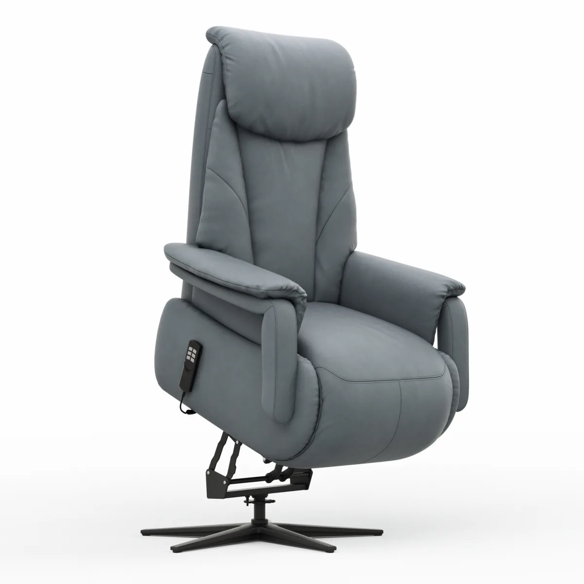TV-Sessel Swing - Relaxfunktion/Aufstehhilfe motorisch, Größe M, Leder,Eisengrau – Bild 4