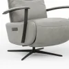 TV-Sessel Lima - Größe M, Relaxfunktion motorisch, Leder, Steingrau – Bild 3